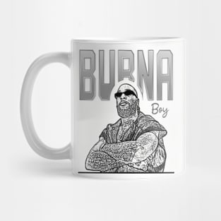 Burna Boy // Rapper / Black retro Mug